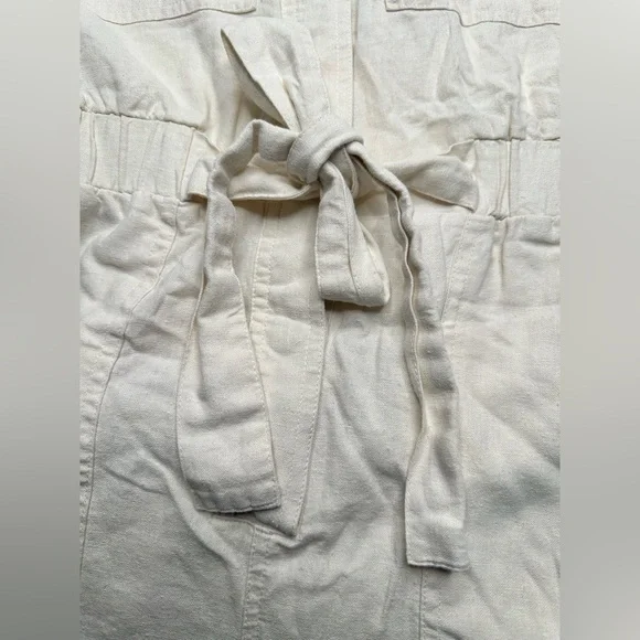 Universal Thread Women's Short Sleeve Linen Boilersuit Casual Jumpsuit Size 8 - Picture 7 of 16